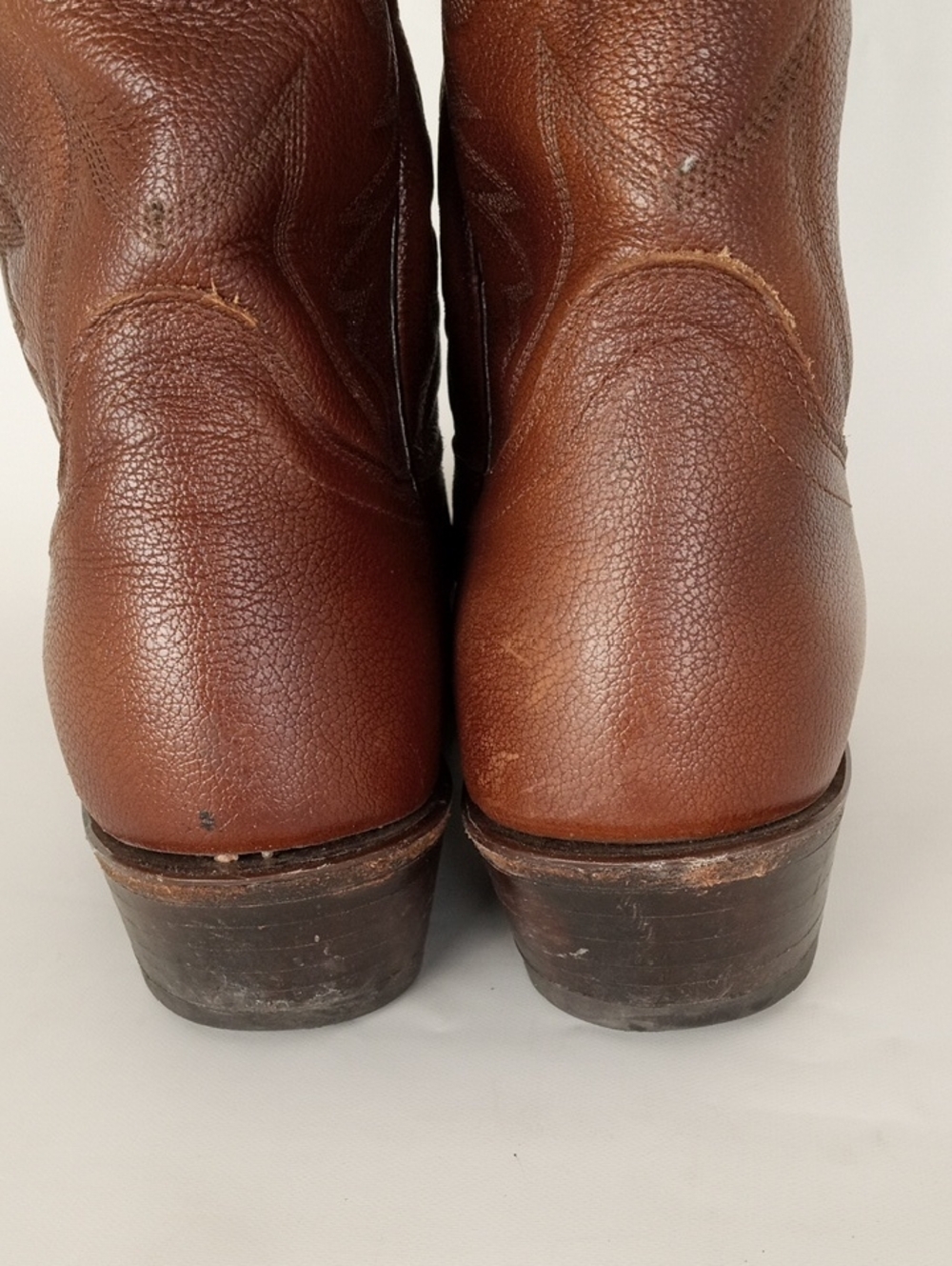 Dan Post Cowboy Boots Cognac Brown Leather Western Mens Size 7 - Picture 8 of 10